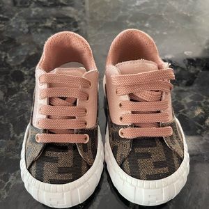 Fendi Zucca sneakers size 21 European or 5 American. Unworn.